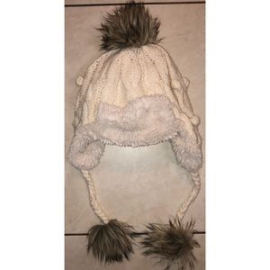 A&F Faux Fur Ear Flap Winter Hat